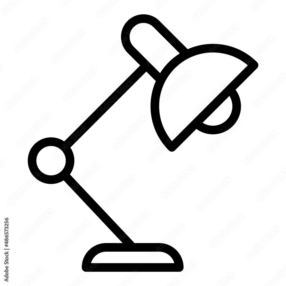 Table Lamp Flat Icon Isolated On White Background Table Lamp Flat Icon Isolated On White Background