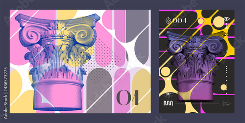 Art poster. Abstract picture. Trendy painting for the interior. Vector illustration. Modern background for cover, banner, postcard.