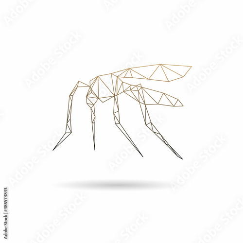 Mosquito abstract isolated on a white backgrounds, vector illustration