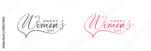 Abstract modern style happy women's day logo, happy women's day, love logo