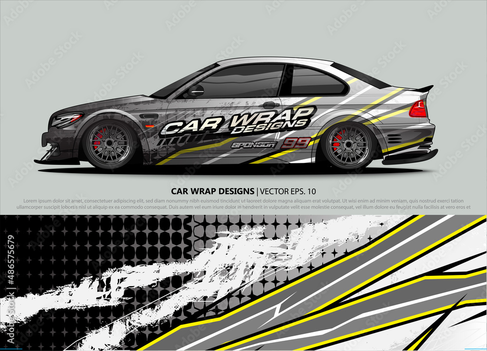 car wrap design. simple lines with abstract background vector car wrap design. simple lines with abstract background vector