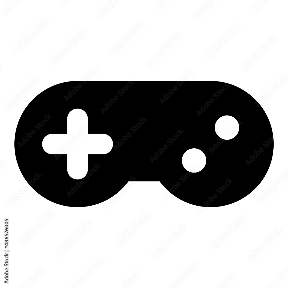 Gamepad Flat Icon Isolated On White Background Gamepad Flat Icon Isolated On White Background