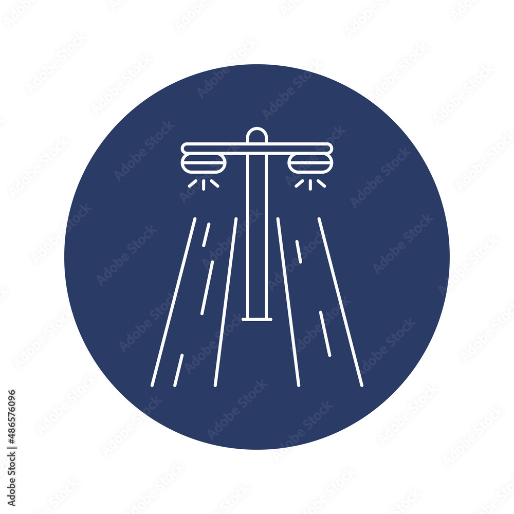 Creative lamp post icon Creative lamp post icon