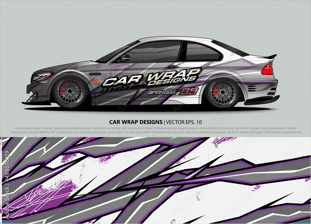 car wrap design. simple lines with abstract background vector car wrap design. simple lines with abstract background vector
