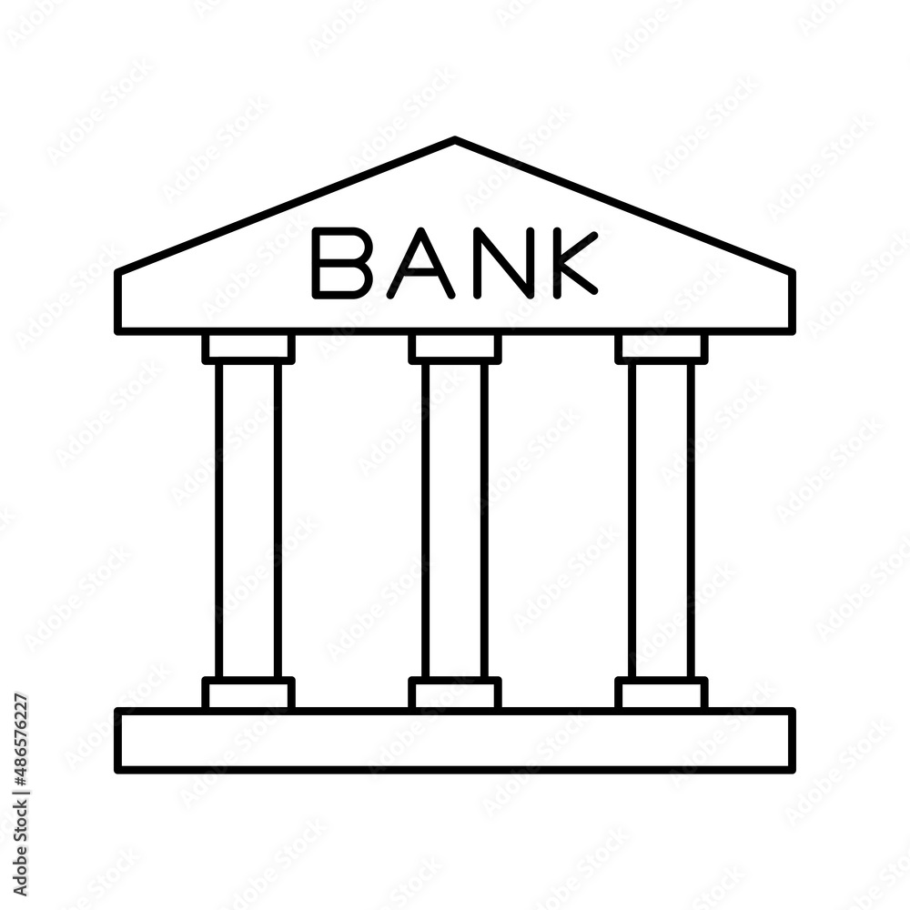 Corporate bank icon vector Corporate bank icon vector
