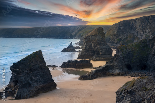 Bedruthan Steps in Cornwall photo