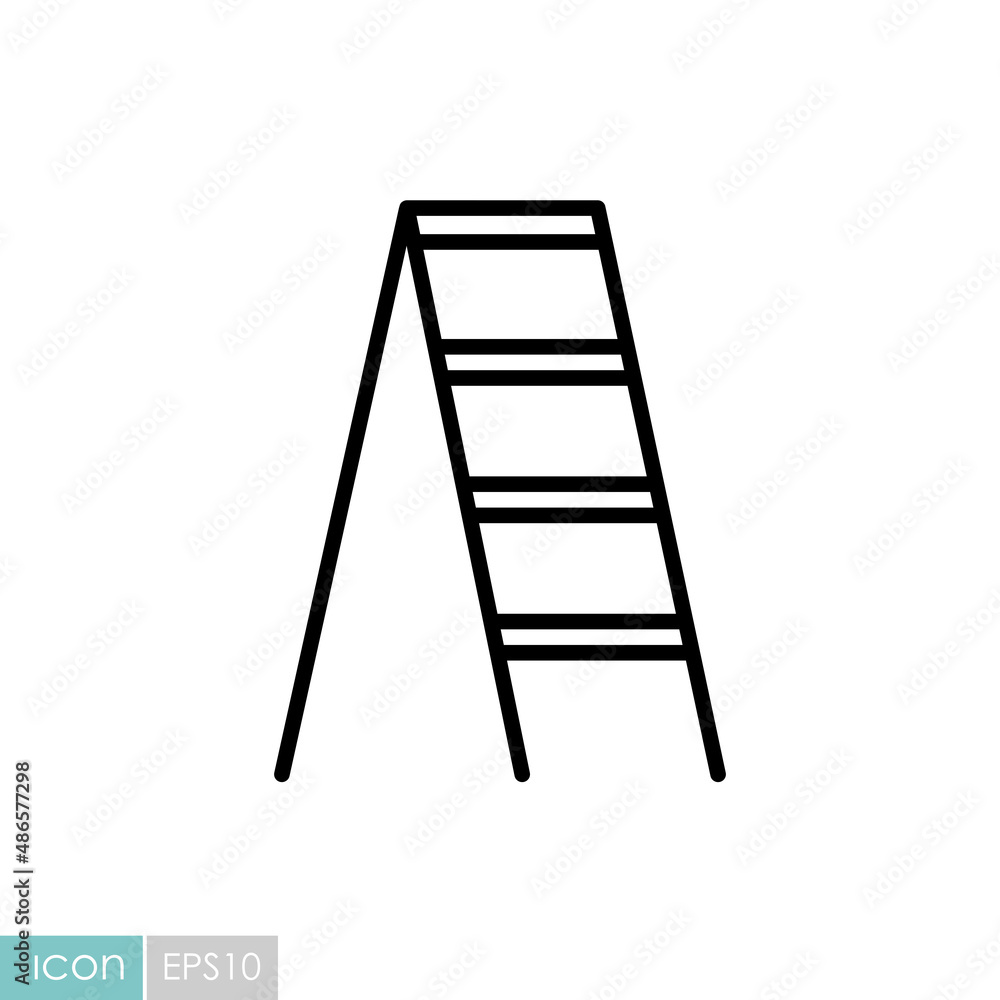 Garden stairs, stepladder vector icon Garden stairs, stepladder vector icon