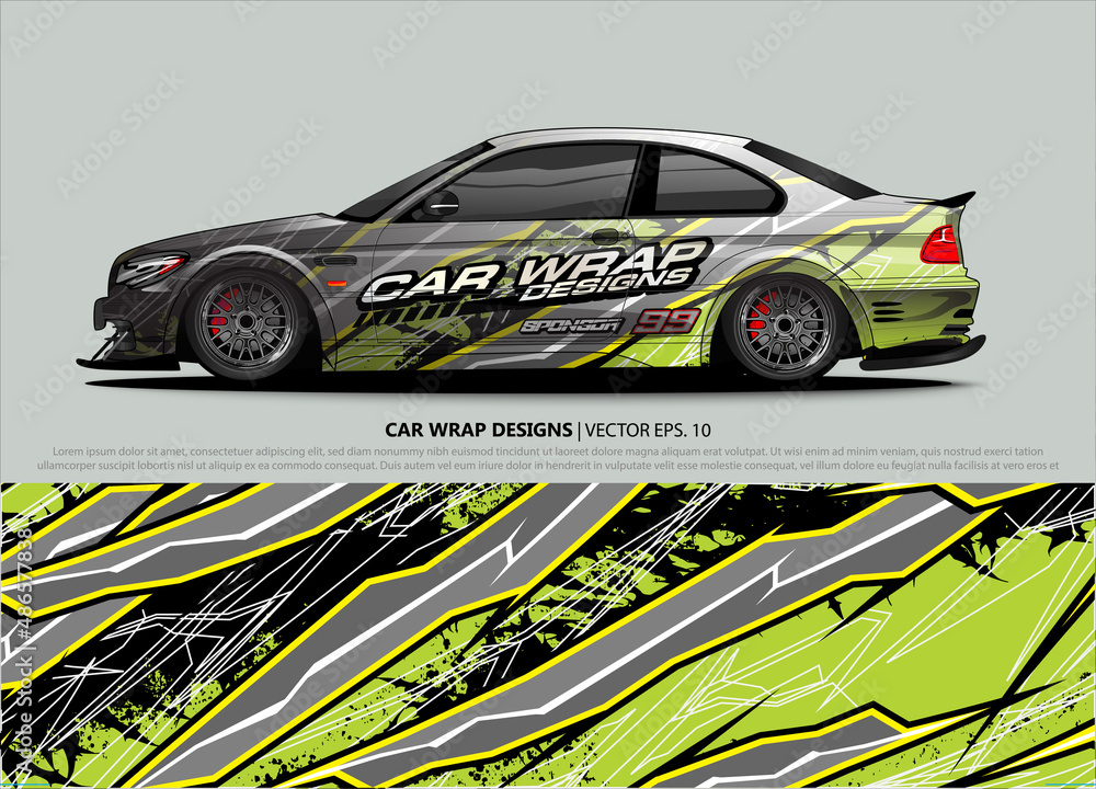 car wrap design. simple lines with abstract background vector car wrap design. simple lines with abstract background vector