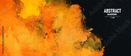 Black and yellow dirty grunge texture background	