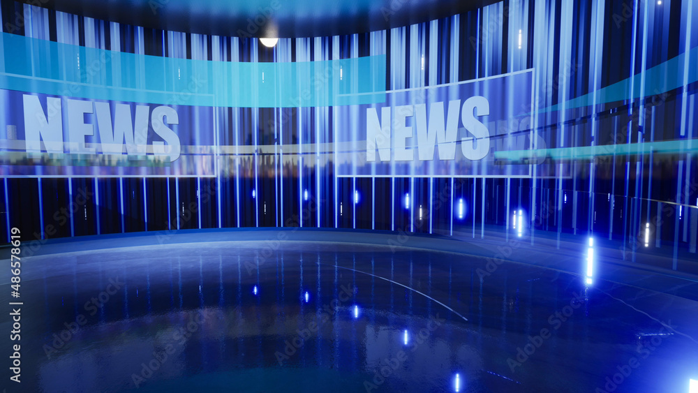 3D Virtual News Studio Background. 3d rendering 3D Virtual News Studio Background. 3d rendering