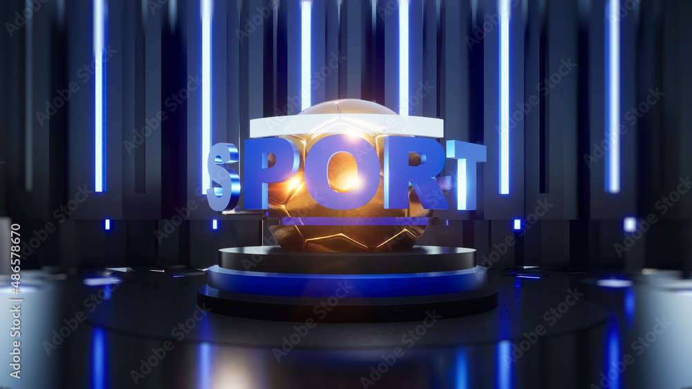 Naklejka premium Background Introduction Sports . 3d rendering