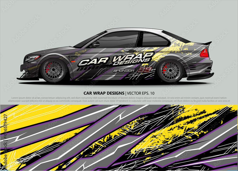 car wrap design. simple lines with abstract background vector car wrap design. simple lines with abstract background vector