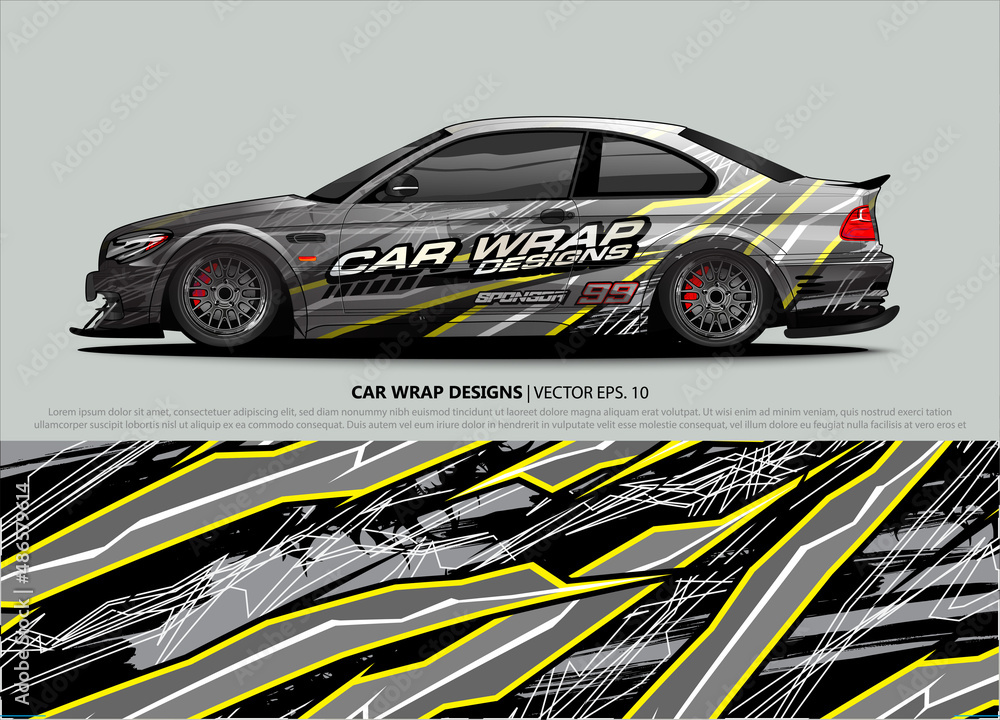 car wrap design. simple lines with abstract background vector car wrap design. simple lines with abstract background vector