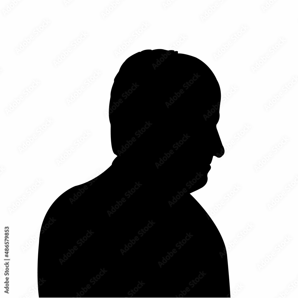 a man head silhjouette vector