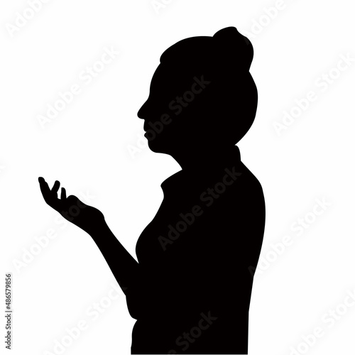 a woman head silhouette vector