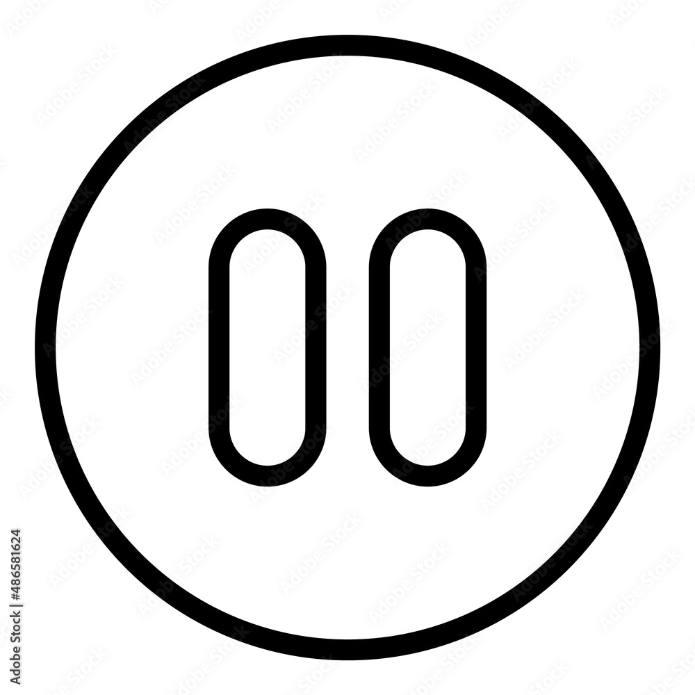 Pause Button Flat Icon Isolated On White Background Pause Button Flat Icon Isolated On White Background