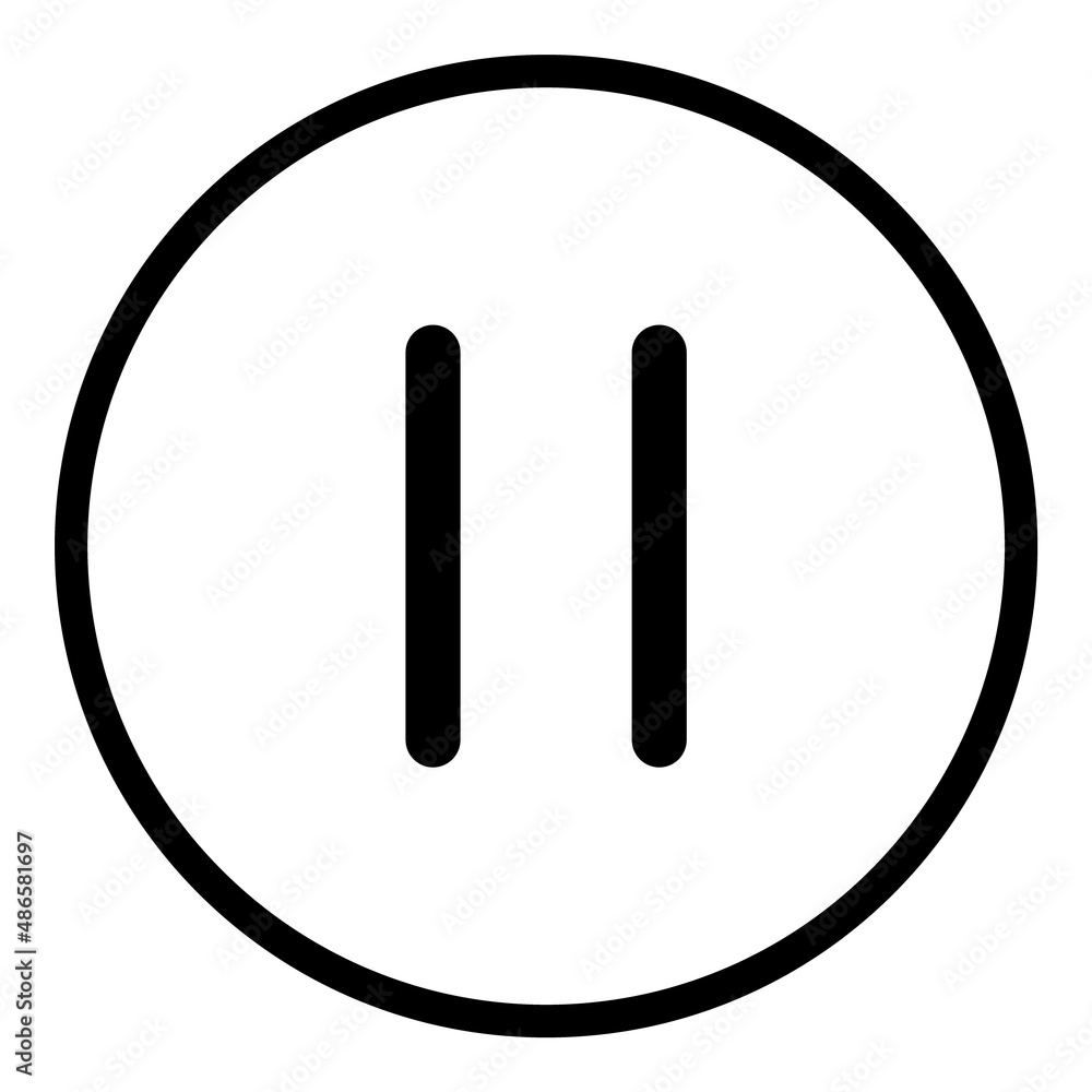 Game Pause Putton Flat Icon Isolated On White Background Game Pause Putton Flat Icon Isolated On White Background