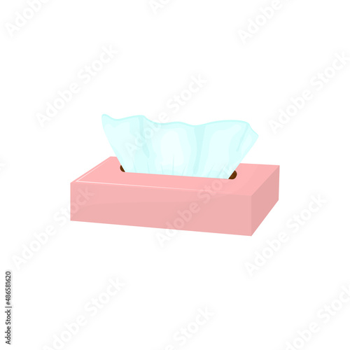 Obraz na płótnie Tissue box isolated on white background, vector illustration w salonie