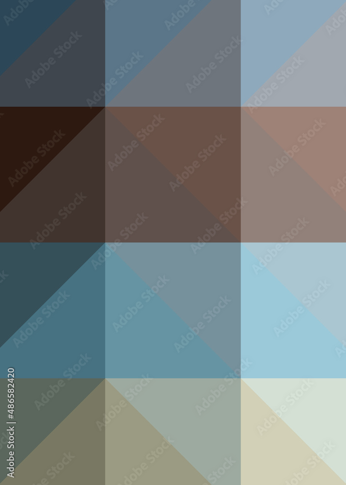 Obraz premium Abstract color Low-Polygones Generative Art background illustration