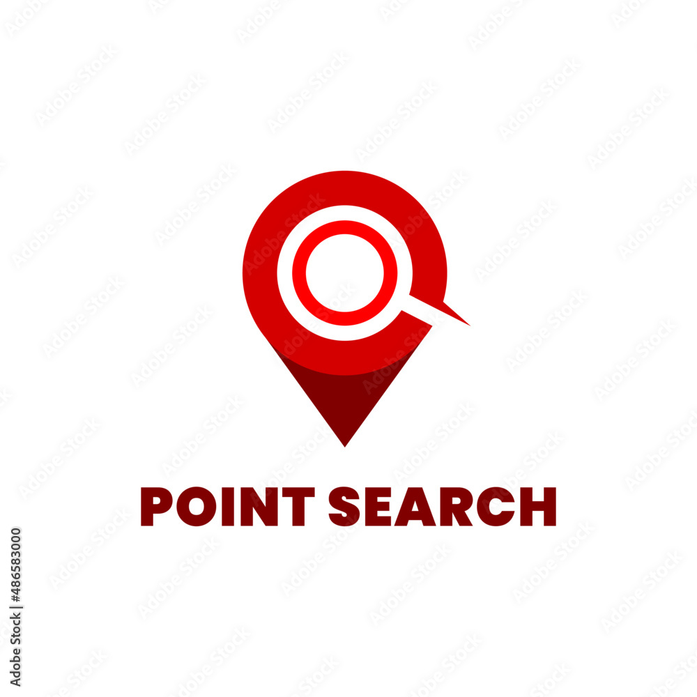 search site logo template with a combination of point and magnifying glass search site logo template with a combination of point and magnifying glass