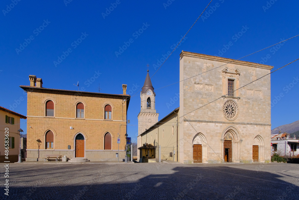 The gothic church of S. Lucia in Magliano de Marsi, Abruzzo, Italy