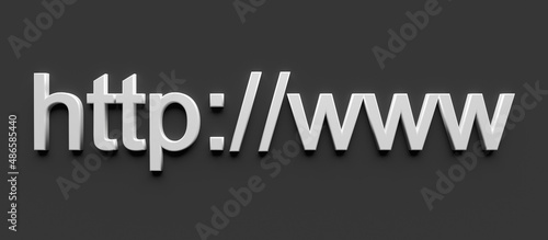 http www internet web address in search bar of browser. 3d rendering photo