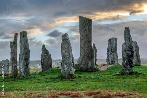 Calanais standing stones on the Isle of Lewis in Scotland, United Kingdom photo