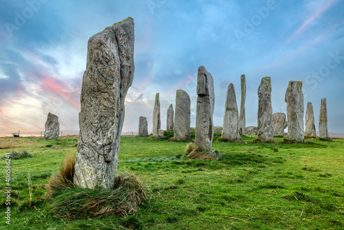 Calanais standing stones on the Isle of Lewis in Scotland, United Kingdom photo