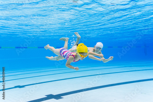 kids swimming  photo