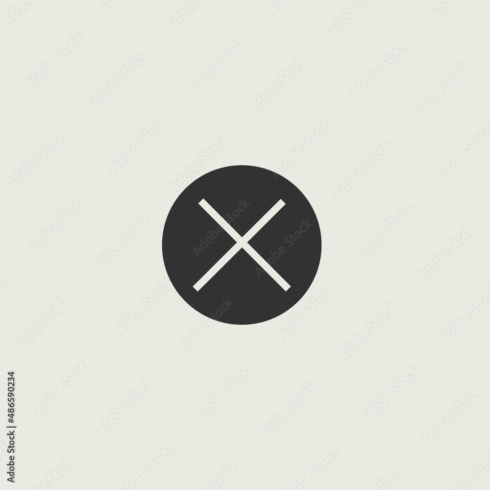 Cancel vector icon illustration sign Cancel vector icon illustration sign