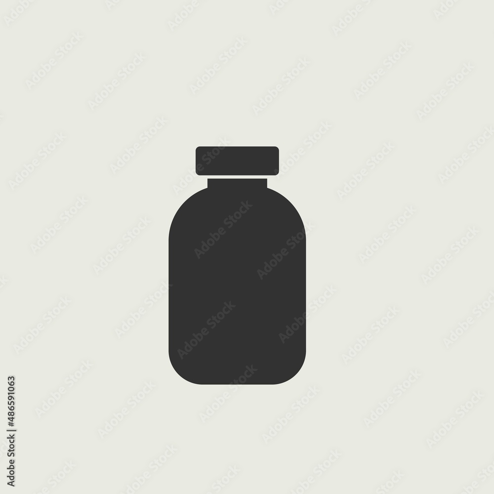 Pills bottle vector icon illustration sign Pills bottle vector icon illustration sign