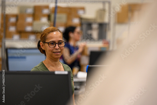 E-Commerce Warehouse Distribution femail worker  photo