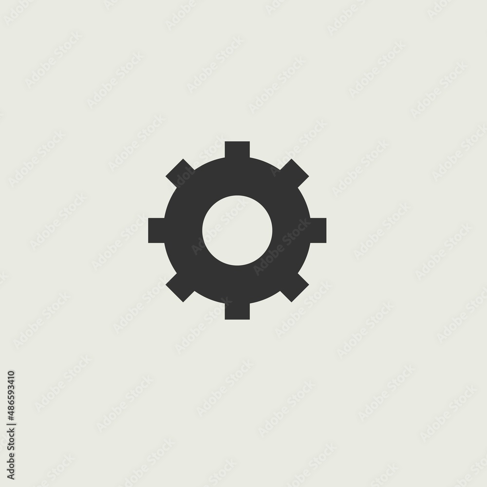 Settings gear vector icon illustration sign Settings gear vector icon illustration sign
