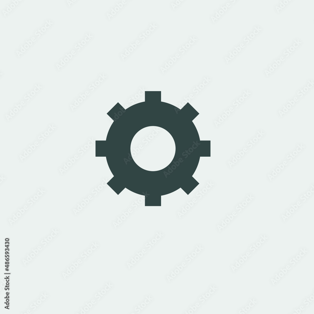 Settings gear vector icon illustration sign Settings gear vector icon illustration sign