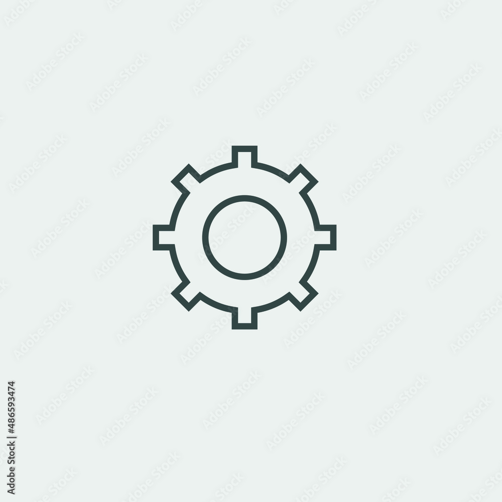 Settings gear vector icon illustration sign Settings gear vector icon illustration sign