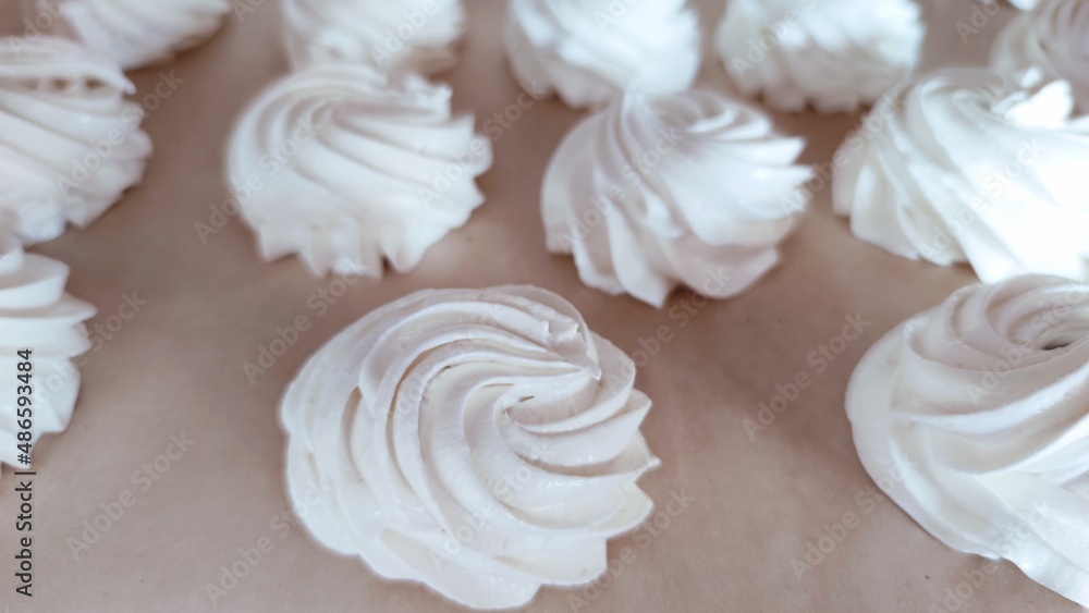 Close up view of delicious zefir Close up view of delicious zefir