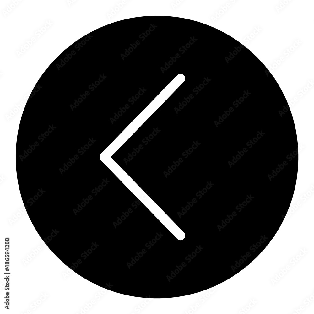 Previous Button Flat Icon Isolated On White Background Previous Button Flat Icon Isolated On White Background