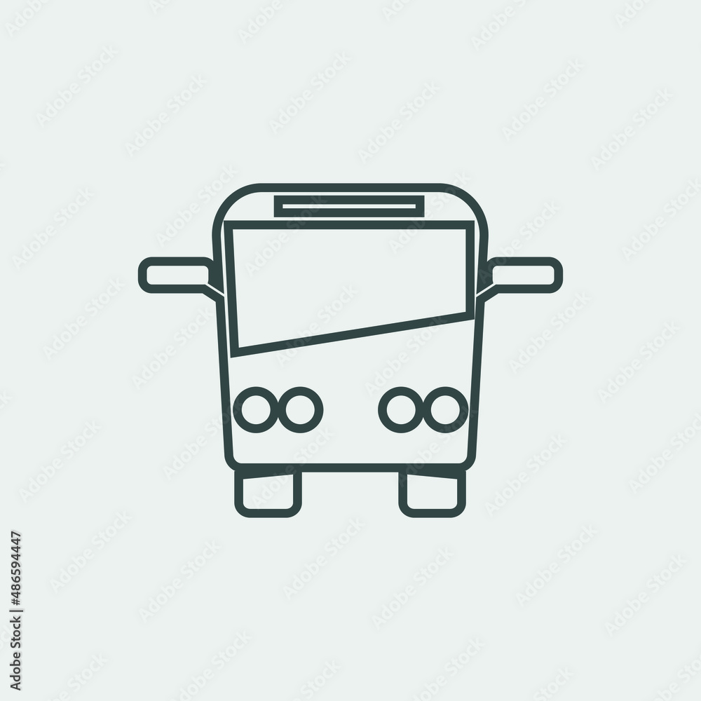 bus vector icon illustration sign bus vector icon illustration sign