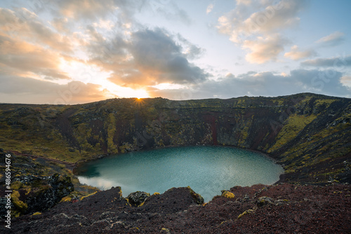 Kerid crater lake. photo