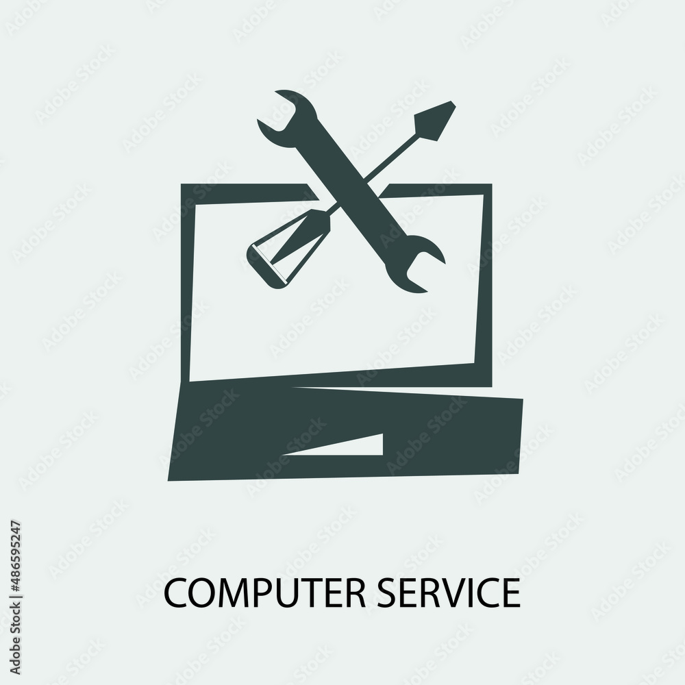 computer service vector icon illustration sign 