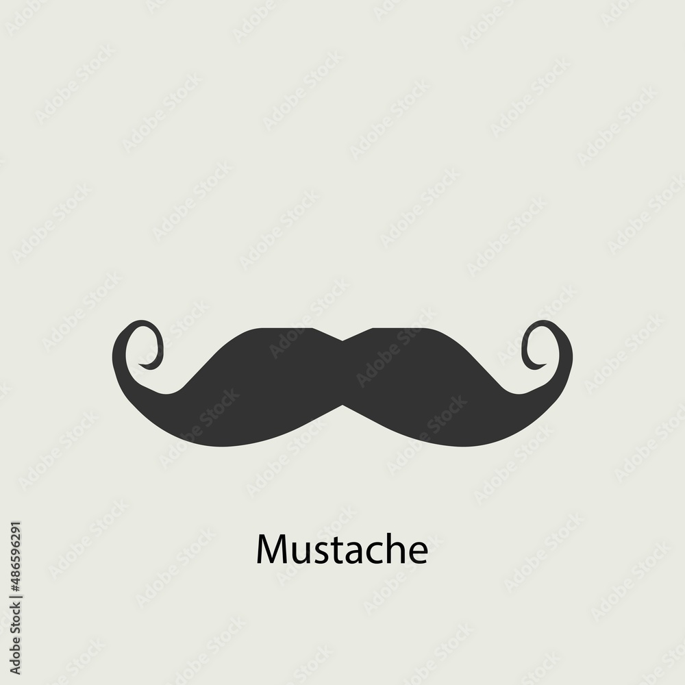 Fototapeta premium mustache vector icon illustration sign 