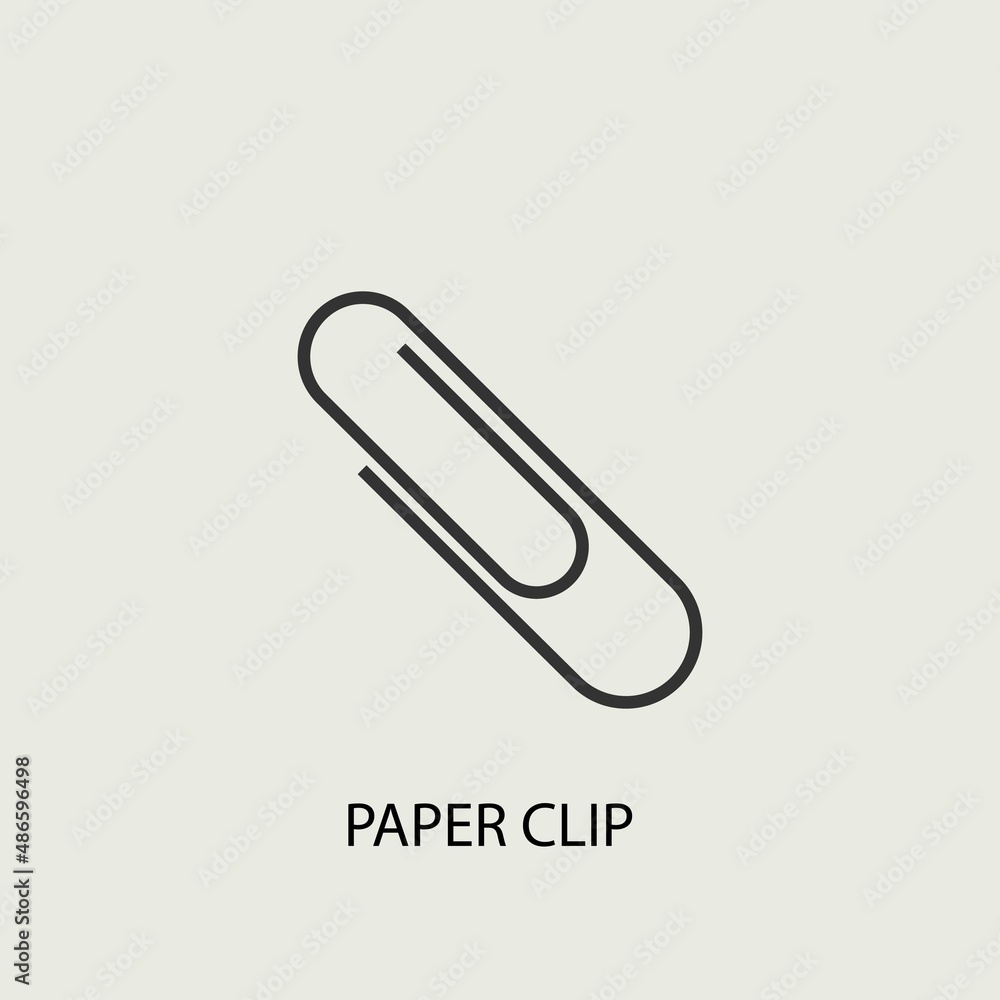 paper clip vector icon illustration sign paper clip vector icon illustration sign