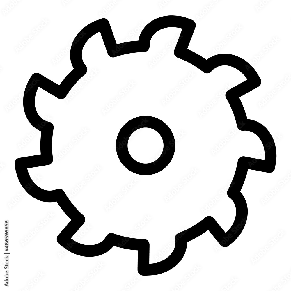Circular Saw Flat Icon Isolated On White Background Circular Saw Flat Icon Isolated On White Background