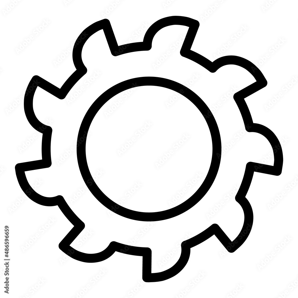 Circular Saw Flat Icon Isolated On White Background