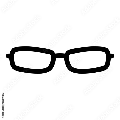 Glasses Flat Icon Isolated On White Background