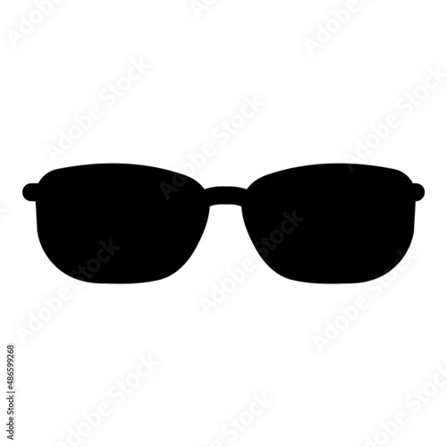 Glasses Flat Icon Isolated On White Background