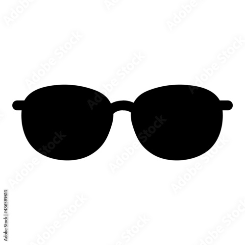 Glasses Flat Icon Isolated On White Background