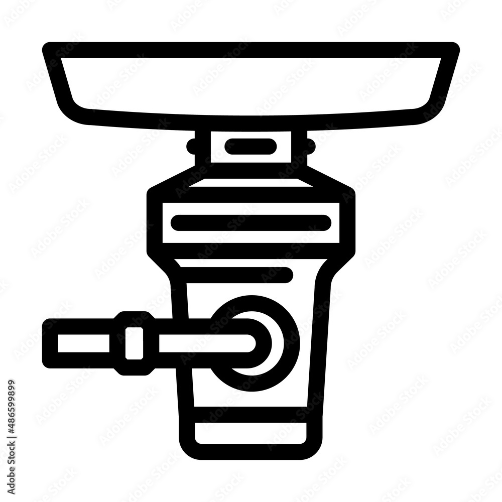 garbage disposal line icon vector. garbage disposal sign. isolated contour symbol black illustration garbage disposal line icon vector. garbage disposal sign. isolated contour symbol black illustration