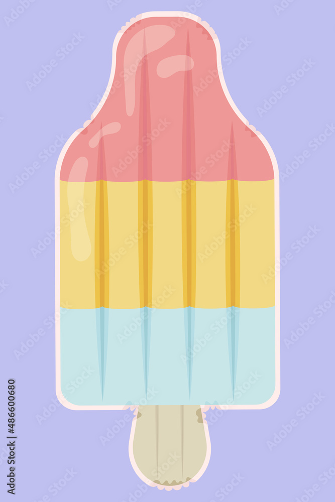 Ice Cream Shaped Inflatable Mattress Icon for pool party, beach holiday and hotel vacation. Vector illustration Ice Cream Shaped Inflatable Mattress Icon for pool party, beach holiday and hotel vacation. Vector illustration