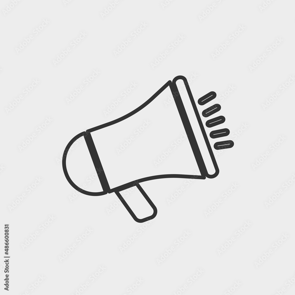 Mega speaker vector icon illustration sign Mega speaker vector icon illustration sign